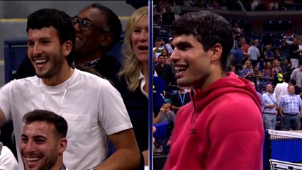Alcaraz canta la canción 'Vagabundo' de Sebastián Yatra en el US Open
