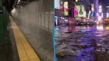 New York : la station de métro Times Square sous l'eau après une rupture de canalisation