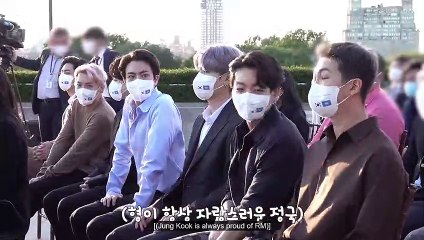BTS at Special Presidential Envoy Speech | UNGA SDG Moment 2021 & The Metropolitan Museum of Art (Behind)