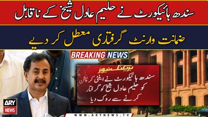 SHC suspends non-bailable arrest warrant issued for Haleem Adil Sheikh