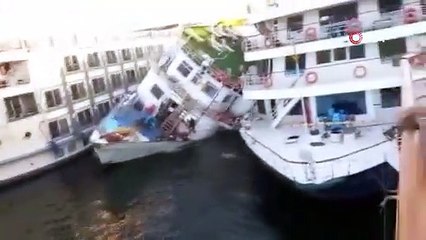 Yolcu gemisi faciası kamerada! Böyle battı