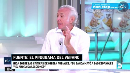Inda sobre las críticas de Otegi a Rubiales: "Su banda mató a 860 españoles y él ahora da lecciones"