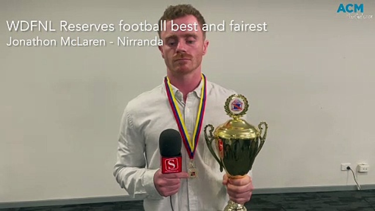 WDFNL awards: Reserves football league best and fairest winner Jonathon ...