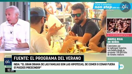 Inda: "El gran drama de las familias son las hipotecas, de comer o cenar fuera sí puedes prescindir"