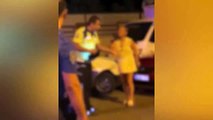 Polis çevirmesinde kadın sürücüden pes dedirten tehdit