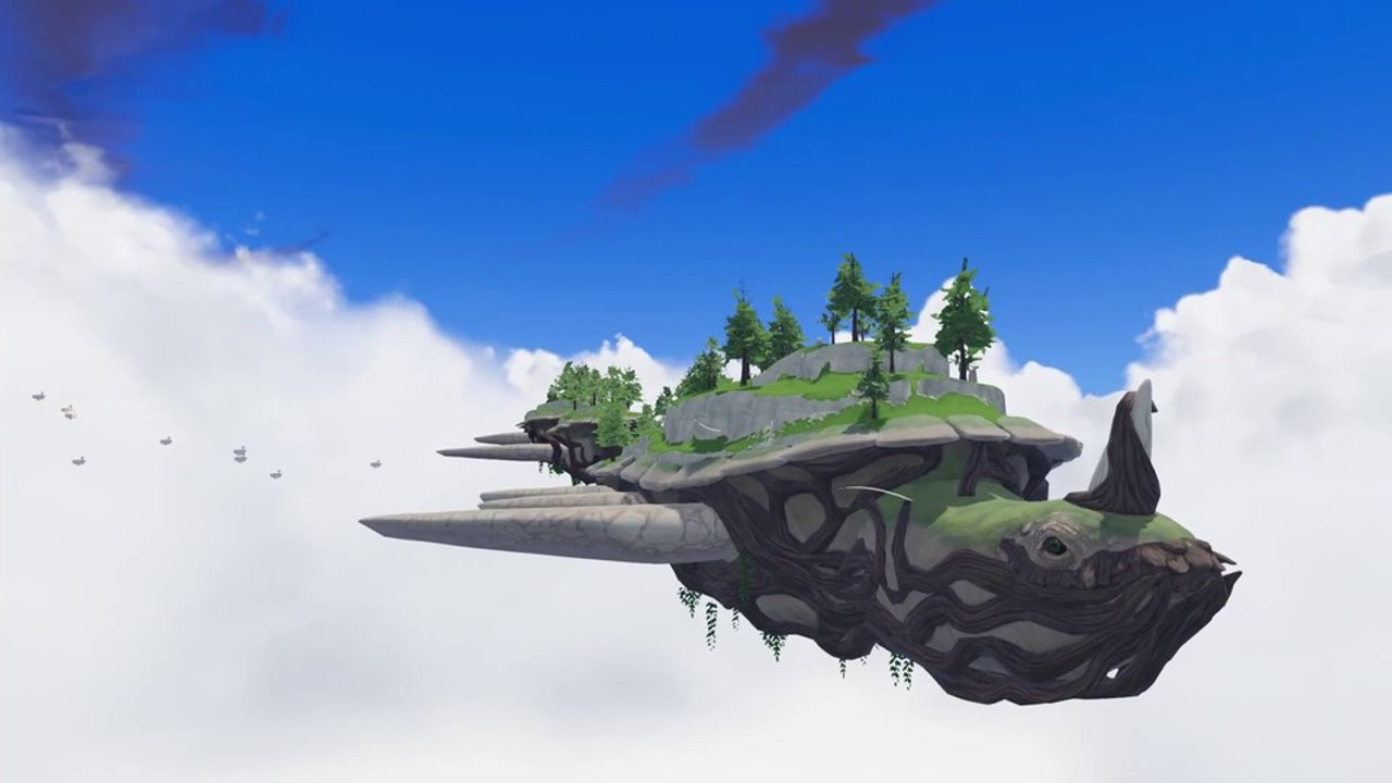 In diesem Survivalspiel könnt ihr auf fliegenden Himmelsschildkröten eure Basis bauen