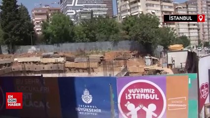 Kadıköy'de İBB'nin yarım bıraktığı kreş havadan görüntülendi