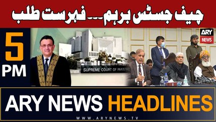 ARY News 5 PM Headlines 30th August 2023 | Chief justice Shadeed barham