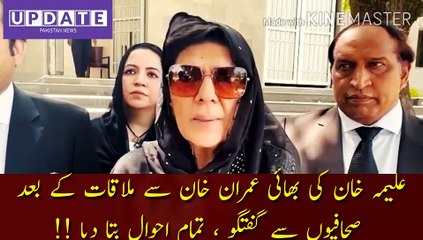 meeting Aleema Khan brother Imran Khan |  After meeting Aleema Khan brother Imran Khan, talking to journalists, told all the details!!