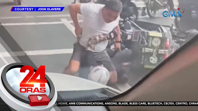Pananakit at pagbunot umano ng baril ng Pulis-Pasay sa nakaalitan niyang rider, nahulicam; nag-ugat ang gulo sa umano'y gitgitan | 24 Oras