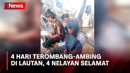 4 Nelayan Berhasil Diselamatkan usai 4 Hari Terombang-ambing di Perairan Wakatobi