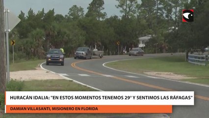 Damian Villasanti dijo "En Florida en estos momentos tenemos 29° y sentimos las ráfagas"