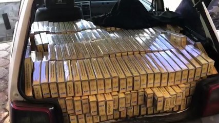 Em patrulhamento, helicóptero Falcão da PM auxilia em apreensão de cigarros