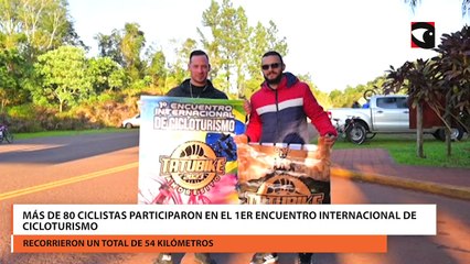 Más de 80 ciclistas participaron en el 1er Encuentro Internacional de Cicloturismo