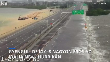 Gyengül, de továbbra is erős a Floridában pusztító Idalia nevű hurrikán
