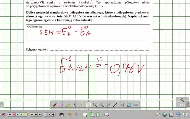 ZADANIE 22 CKE 2010 SIERPIEŃ OGNIWA SEM SCHEMAT. #chemia #chemistry