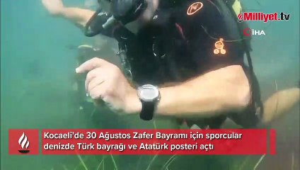 30 Ağustos Zafer Bayramı için denizde bayrak açtılar