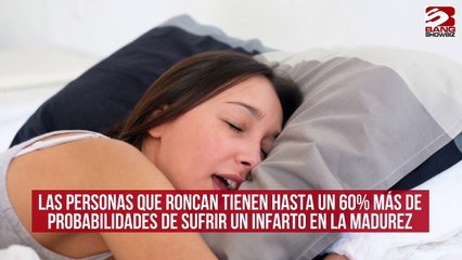 Las personas que roncan tienen hasta un 60% más de probabilidades de sufrir un infarto en la madurez