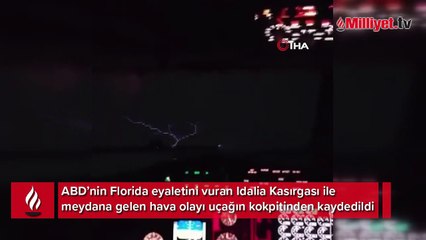 Florida’yı Idalia Kasırgası vurdu: Nadir görülen hava olayı kokpitten kaydedildi