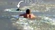Man Breaks Through Icy Water With His Hands To Rescue Trapped Dog