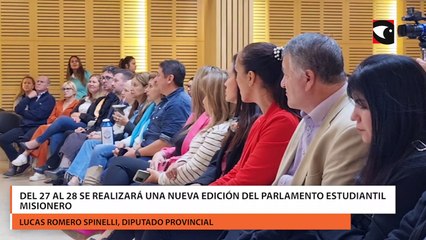 Del 27 al 28 se realizará una nueva edición del parlamento estudiantil misionero