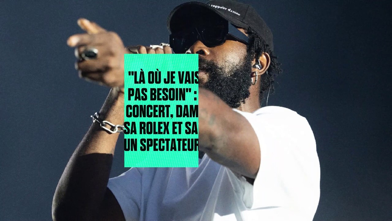 "Là où je vais, j'en ai pas besoin" : en plein concert, Damso offre sa Rolex et sa chaîne à un spectateur ! (vidéo)