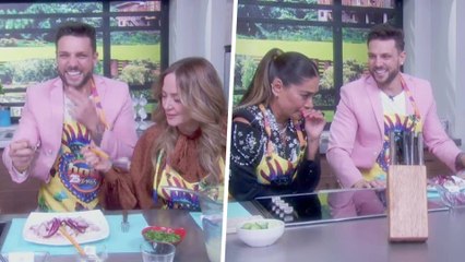 Nicola presumió sus dotes en la cocina al preparar un delicioso ceviche peruano