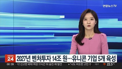 2027년 벤처투자 14.2조원…유니콘 기업 5개 육성