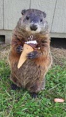 Puddles the Groundhog Loves Ice Cream