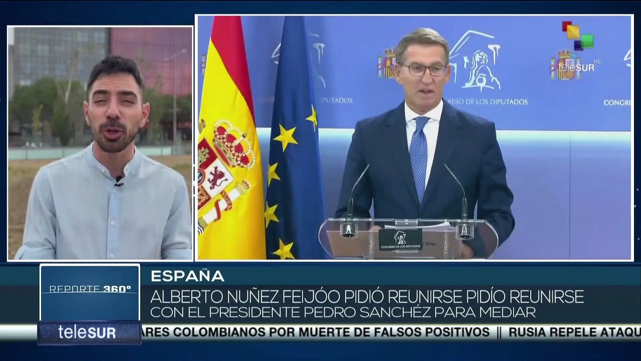 En España, Alberto Núñez Feijóo pidió reunirse con el Pdte. Pedro Sánchez para mediar