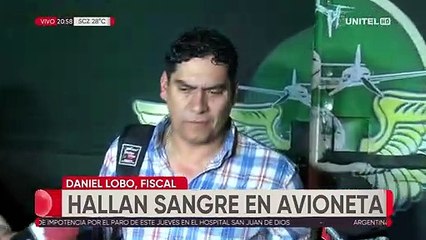 Fiscalía confirma que se halló manchas de sangre en avioneta secuestrada en Guarayos