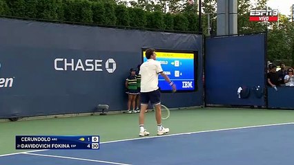 Juanma Cerúndolo se despidió del US Open al perder con Davidovich Fokina