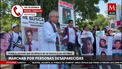 Manifestantes en Puebla exigen justicia y búsqueda de desaparecidos