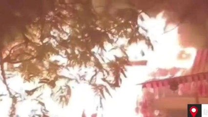 నంద్యాల జిల్లా: శ్రీశైలంలో భారీ అగ్నిప్రమాదం... చెలరేగిన మంటలు