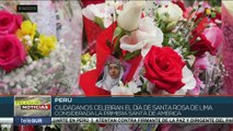 Peruanos celebran el Día de Santa Rosa de Lima considerada la primera Santa de América
