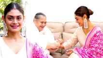 Sreejita De Celebrates Raksha Bandhan At Brahma Kumaris