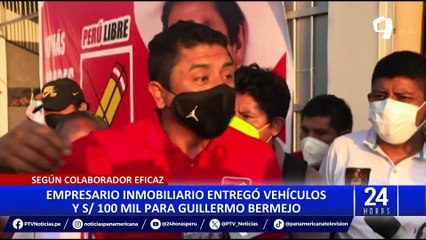 Guillermo Bermejo: empresario entregó vehículo y S/100 mil a asesor de congresista, revela colaborador