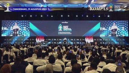 [FULL] Sambutan Jokowi di Rakernas ke-XVIII Hipmi, Ada Pesan untuk Presiden Baru