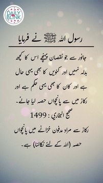 Daily Hadees | Hadees Sharif | Sahih Bukhari 1499 || Daily Blink #shorts #viral #sahihbukhari