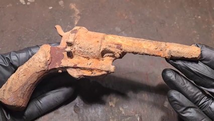 Franco-Prussian War Revolver Restoration (found underwater)
