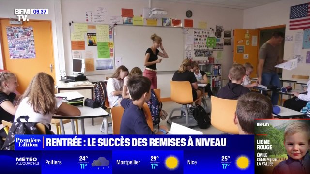 Quelques jours avant la rentrée, ces élèves de sixième sont de retour en classe pour se familiariser avec leur collège