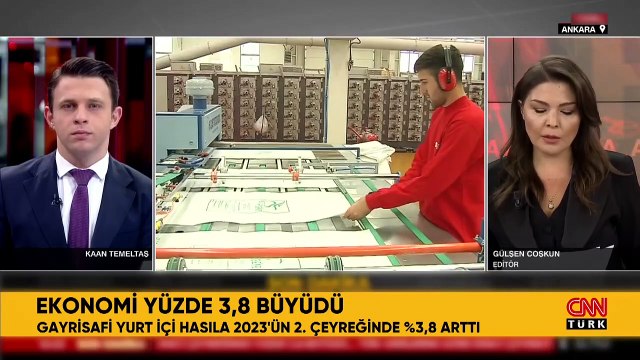 Son Dakika: Türkiye ekonomisi 2023'ün 2. çeyreğinde yüzde 3.8 büyüdü