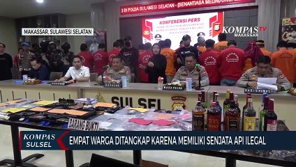 Empat Warga Ditangkap Karena Memiliki Senjata Api Ilegal