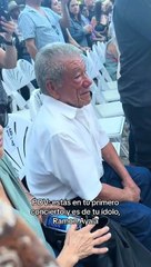 "Un sueño hecho realidad": Abuelito no evita llorar al asistir por primera vez a un concierto