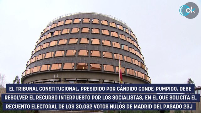 Magistrados del Constitucional no descartan que Conde-Pumpido fuerce el recuento electoral en Madrid
