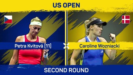 Wozniacki stuns Kvitova to reach US Open third round