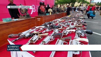 Polda Lampung Musnahkan 566 Senpi Ilegal dan 295 Amunisi