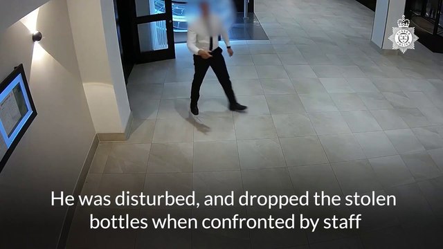 Cheeky burglar pulls himself a pint