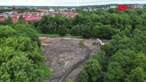 Widać postępy prac przy przebudowie Parku Kultury i Wypoczynku w Słupsku