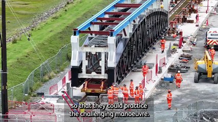 Watch this video of the successful test lift of Barmouth's 160-tonne metallic bridge